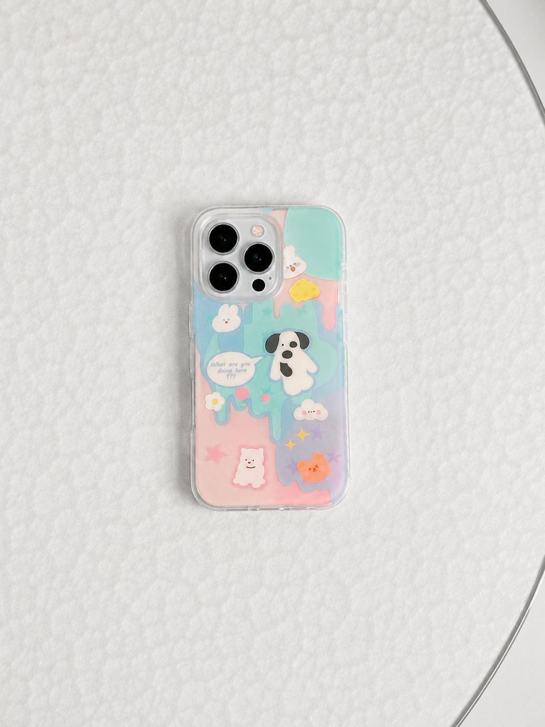 Cartoon Designer Matte Finish Case for iPhone 16 Pro(Doing Here)