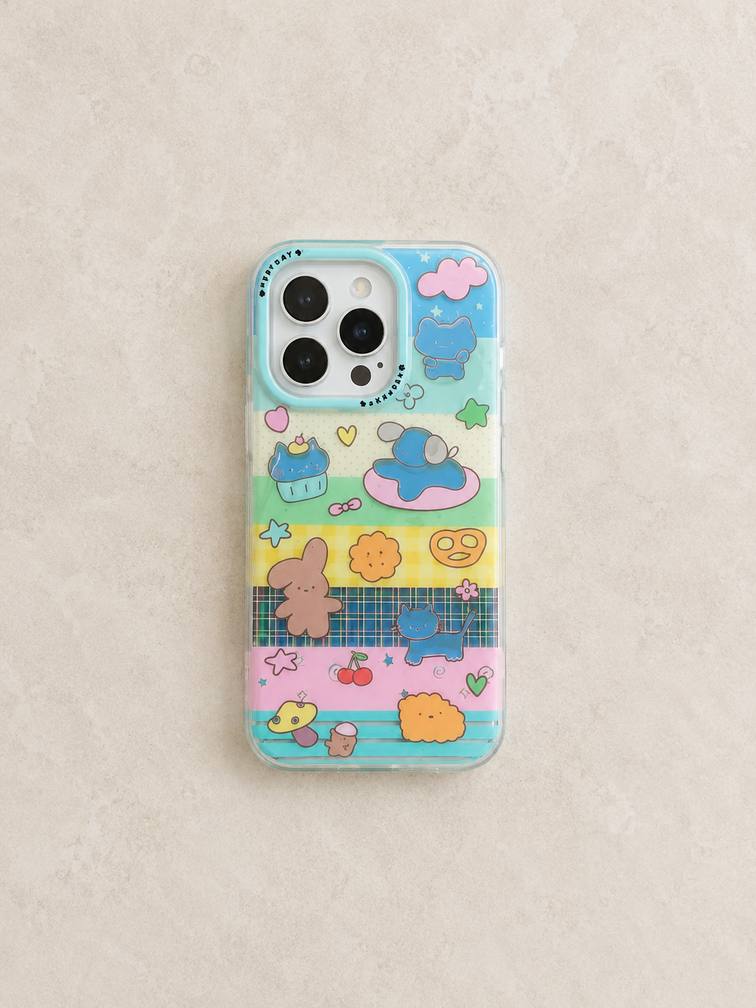 Cartoon Designer Matte Finish Case for iPhone 16 Pro(Cat Multicolour)