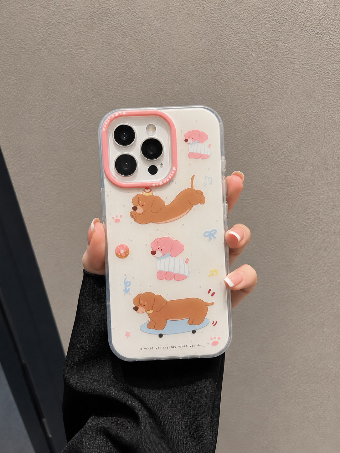 Cartoon Designer Matte Finish Case for iPhone 16 Pro(Three Puppy)