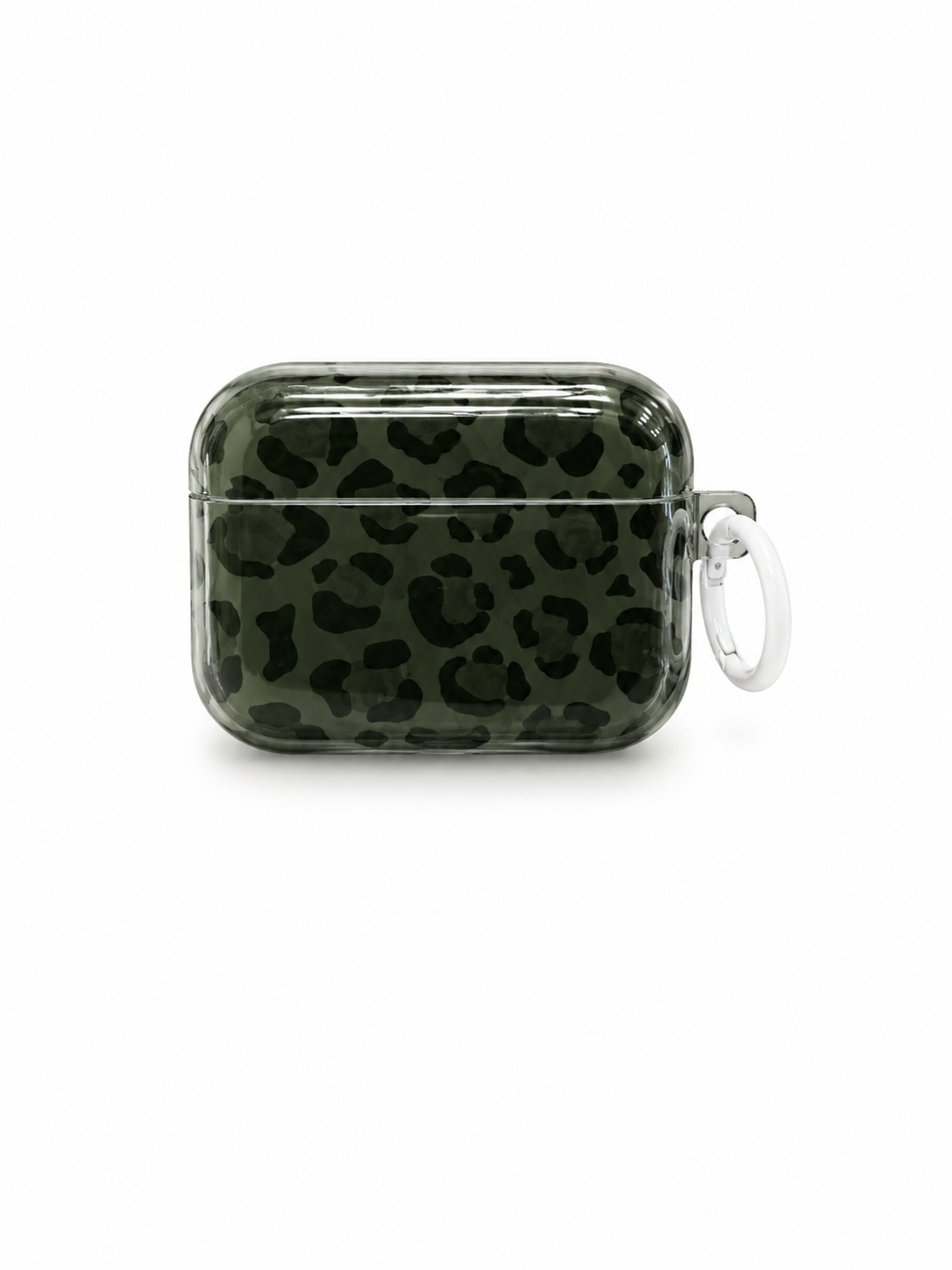 Leopard Pattern Silicon AirPods Pro3 Case (Dark Green)