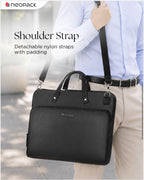 Evoque Slim Laptop Bag Fits Up To 13 To 14.2 Inch Macbooks & Laptops (Black)