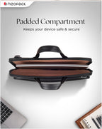Evoque Slim Laptop Bag Fits Up To 13 To 14.2 Inch Macbooks & Laptops (Black)