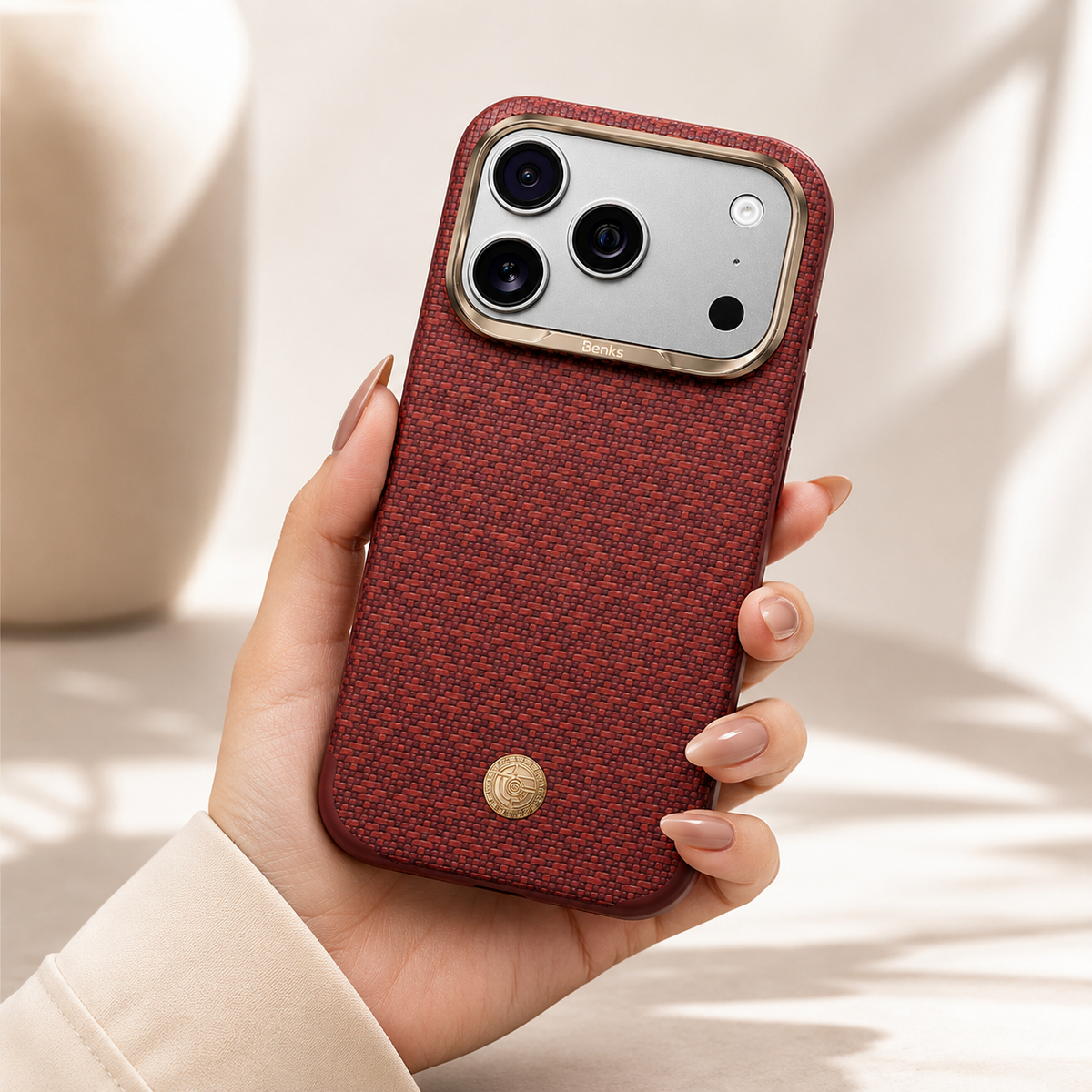 Benks ArmorEdge Case built with Kevlar Case for iPhone 17/18 Pro & Pro Max - iPhone 17 Pro Max / 18 Pro Max - Red