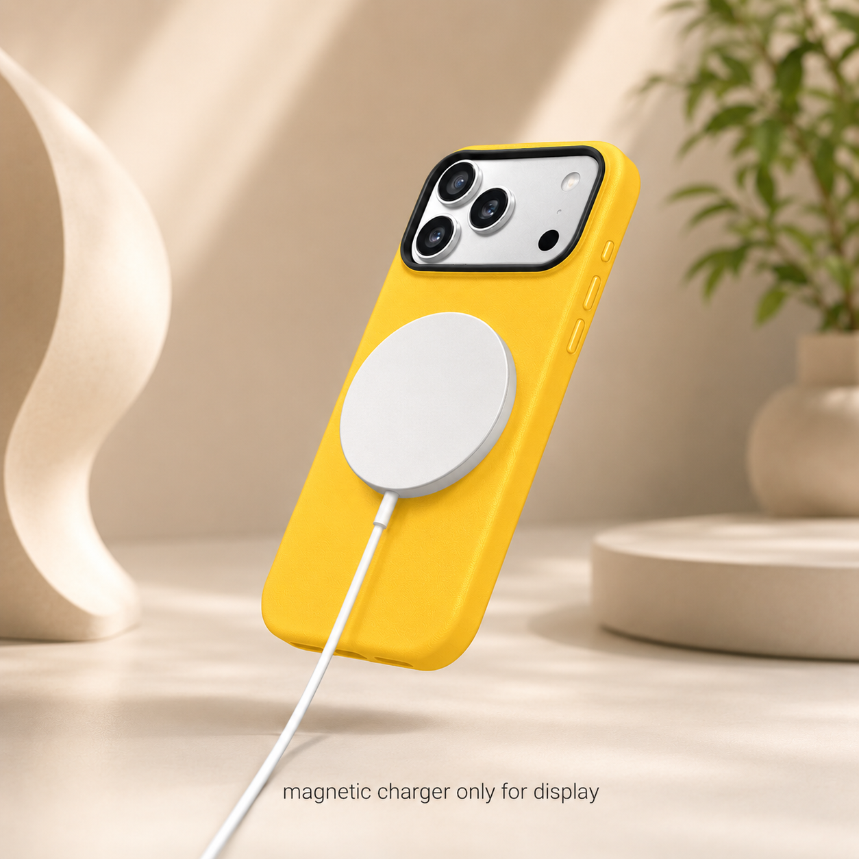 KZDOO MAG NOBLE PU Leather Case For iPhone 17 Pro Max (Yellow)