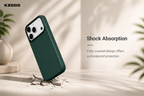 KZDOO MAG NOBLE PU Leather Case For iPhone 17 Pro Max (Green)