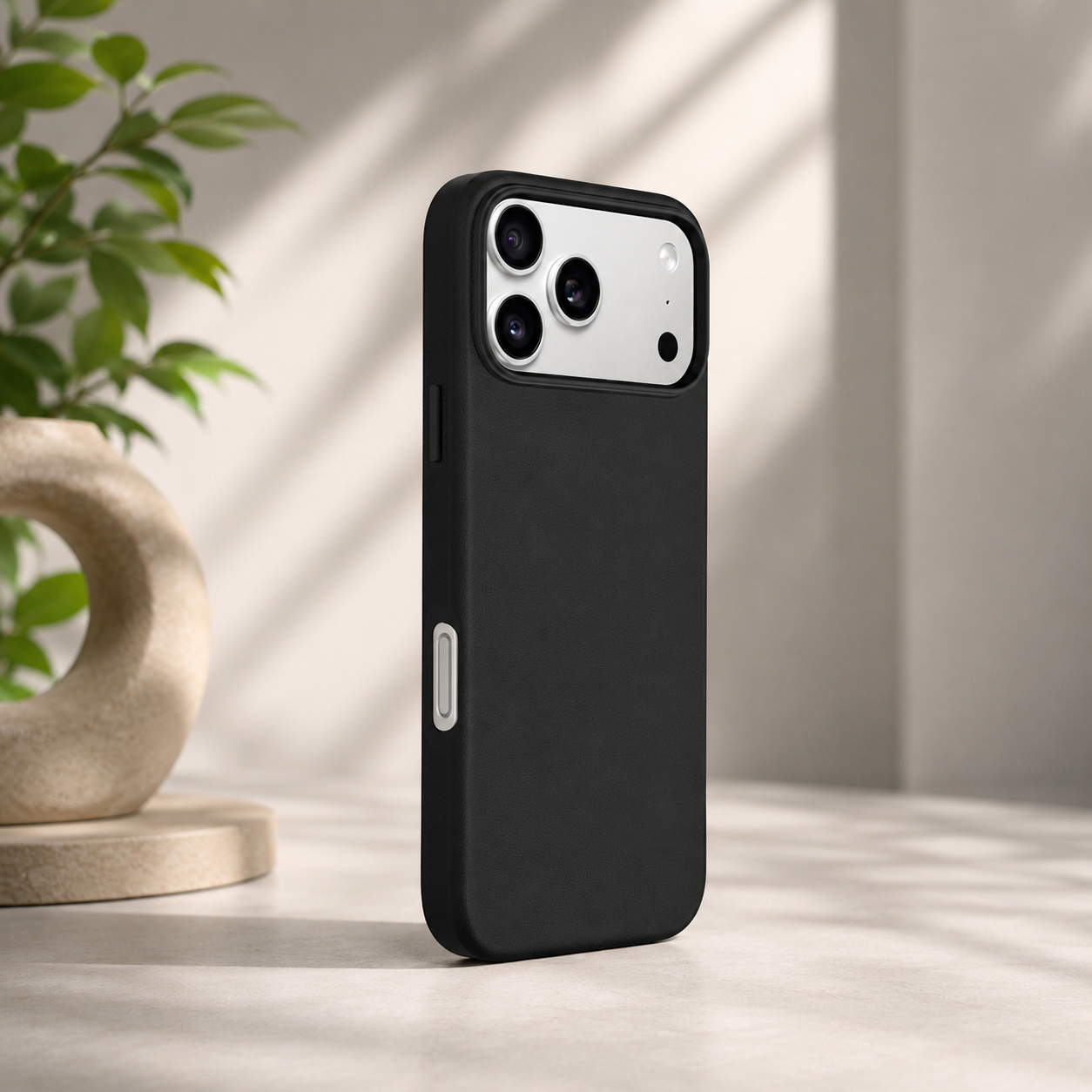 KZDOO MAG NOBLE PU Leather Case For iPhone 17 Pro Max (Black)