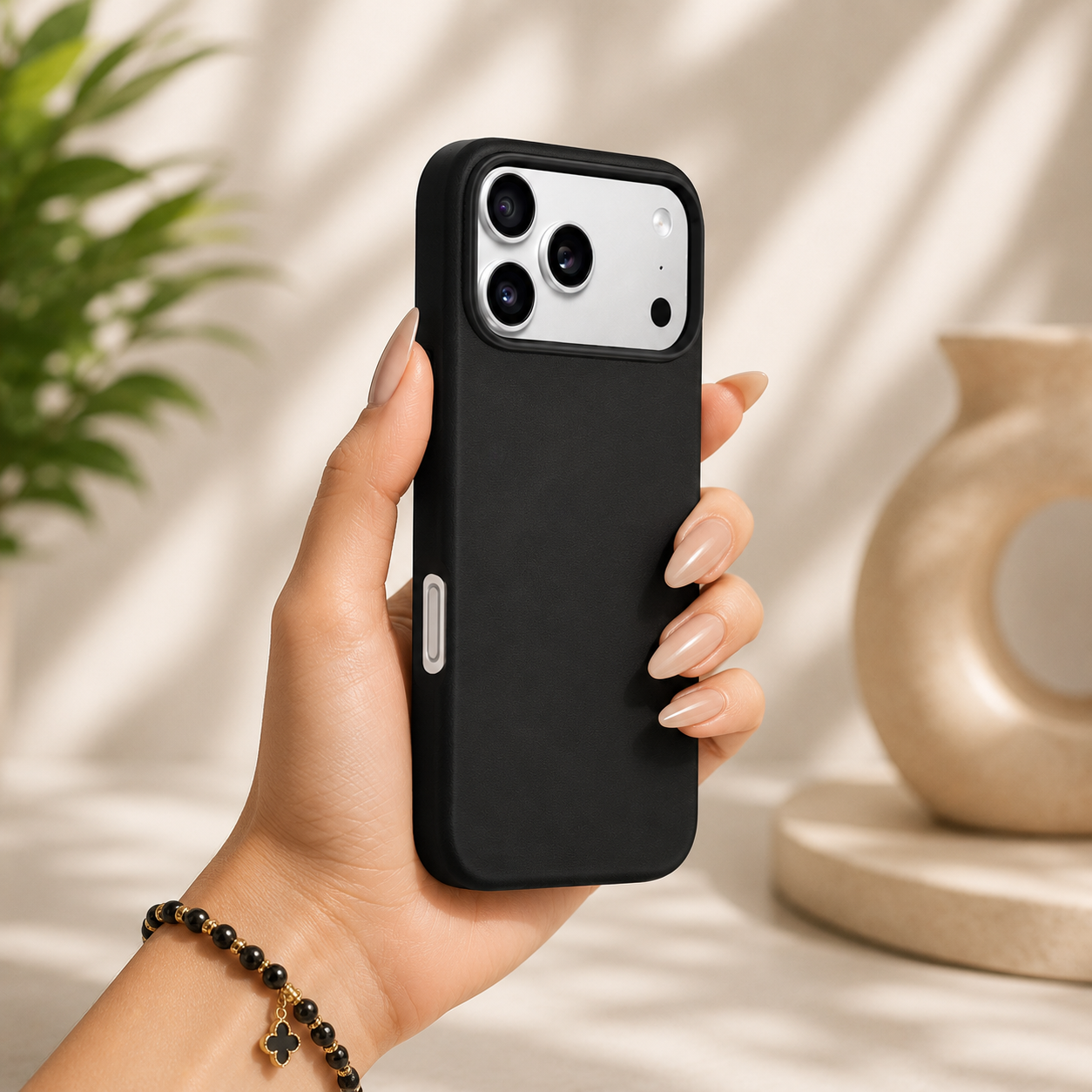 KZDOO MAG NOBLE PU Leather Case For iPhone 17 Pro Max (Black)