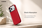 KZDOO MAG NOBLE PU Leather Case For iPhone 17 Pro Max (Red)