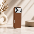 KZDOO MAG NOBLE PU Leather Case For iPhone 17 Pro Max (Tan Brown)