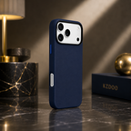 KZDOO MAG NOBLE PU Leather Case For iPhone 17 Pro Max (Dark Blue)