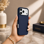 KZDOO MAG NOBLE PU Leather Case For iPhone 17 Pro Max (Dark Blue)