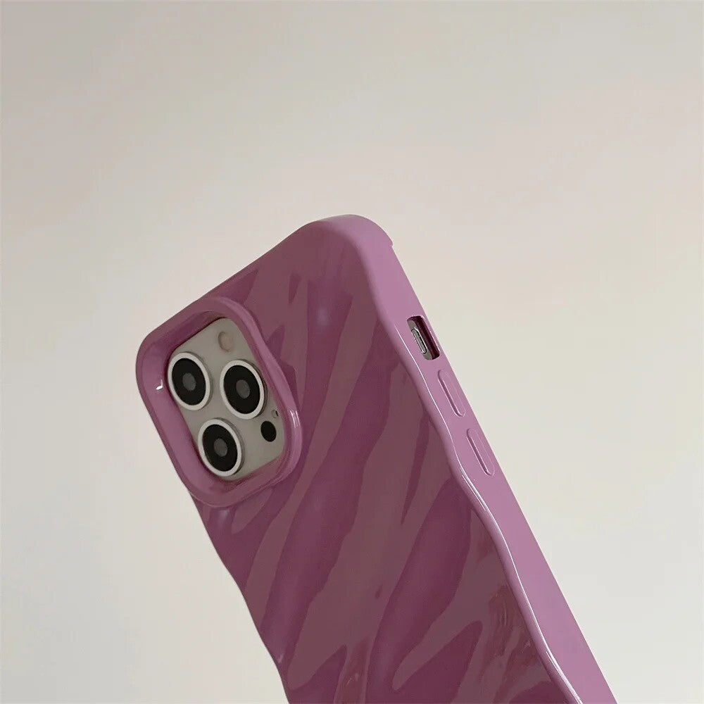 Protective Apple iPhone Back Cover - New Glossy Candy Wrinkle Textured iPhone Silicone Case - Style 5