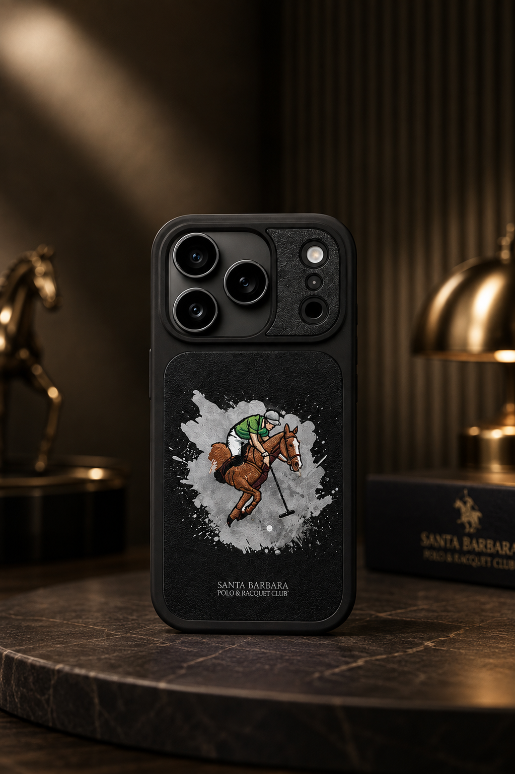 Santa Barbara Polo ICARUS Series Case For iPhone 17 Pro Max / 18 Pro Max (Black)