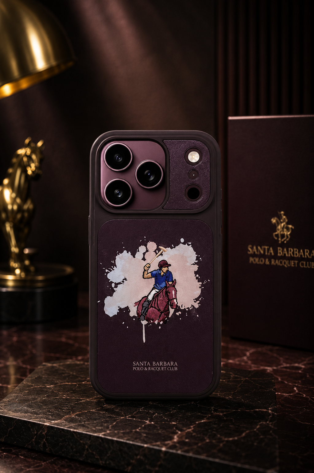 Santa Barbara Polo ICARUS Series Case for iPhone 17/18 Pro & Pro Max - iPhone 17 Pro Max / 18 Pro Max - Burgundy