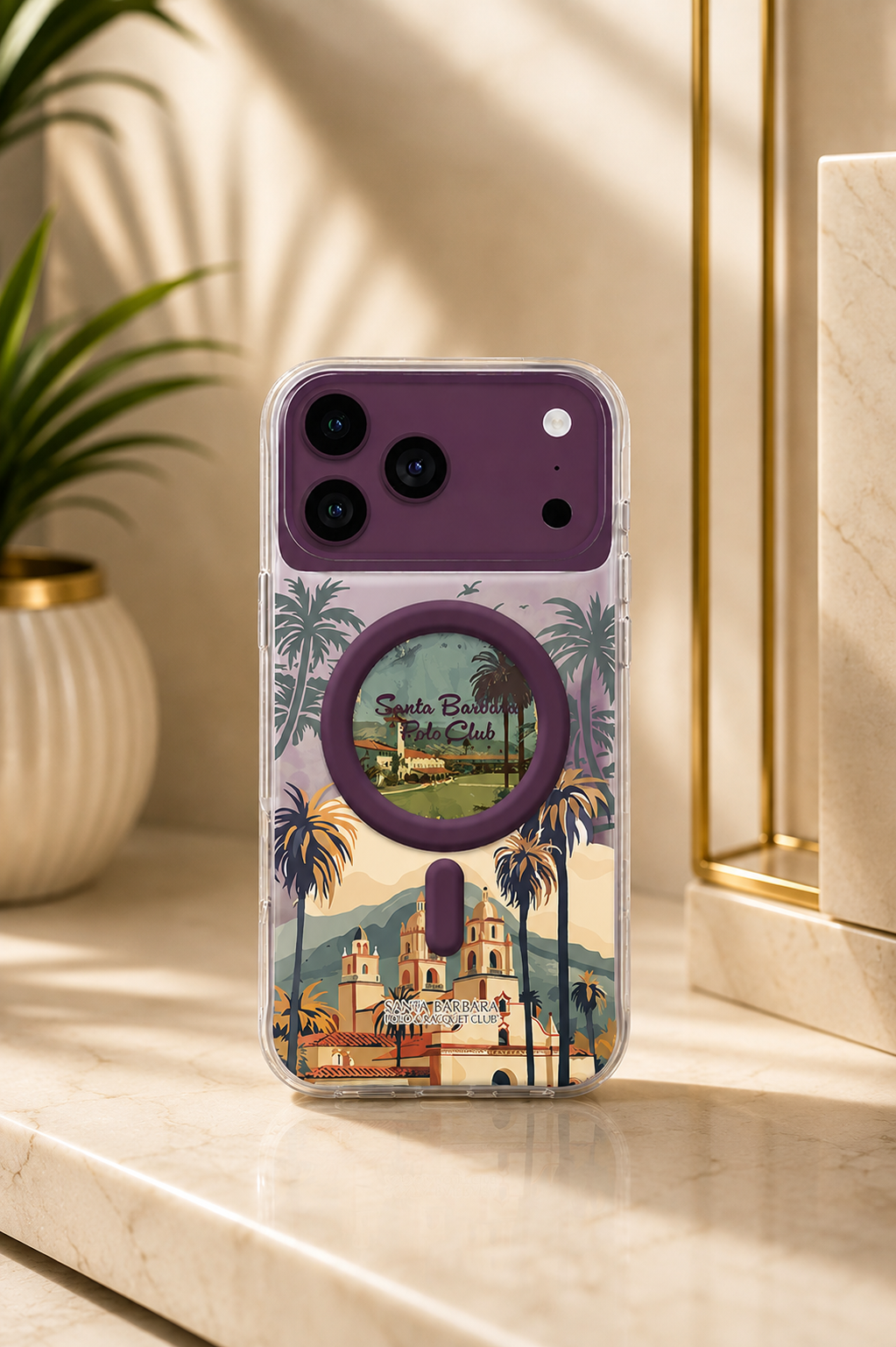 Santa Barbara Polo PRISM Series Case for iPhone 17/18 Pro & Pro Max - iPhone 17 Pro Max / 18 Pro Max - Burgundy
