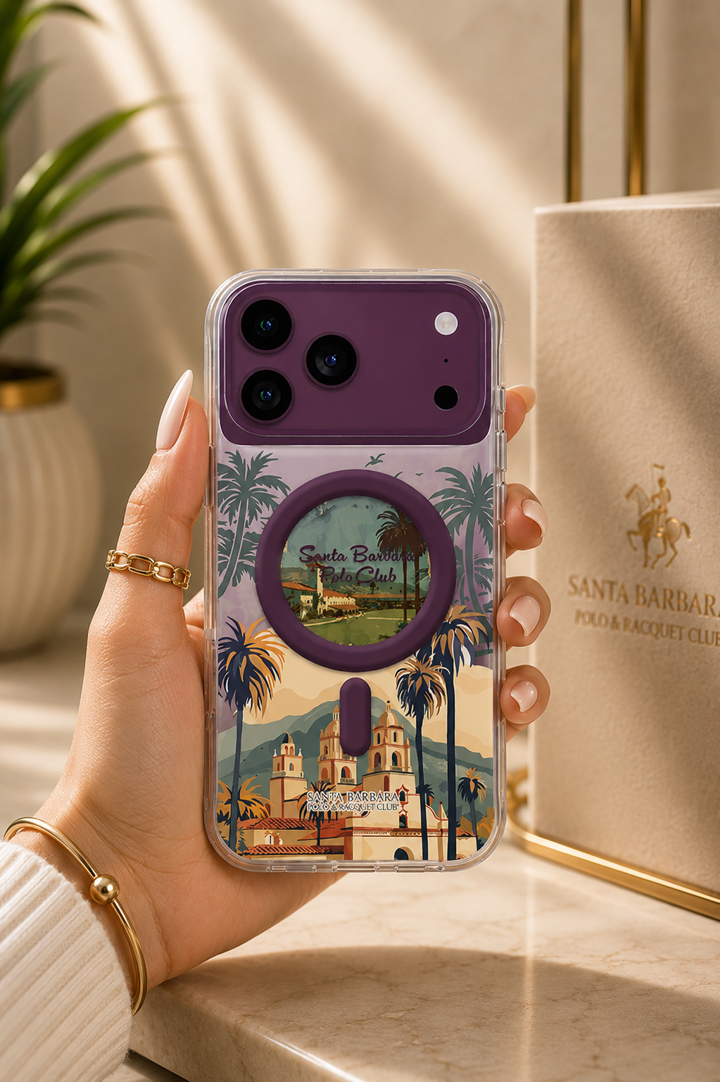 Santa Barbara Polo PRISM Series Case for iPhone 17/18 Pro & Pro Max - iPhone 17 Pro Max / 18 Pro Max - Burgundy