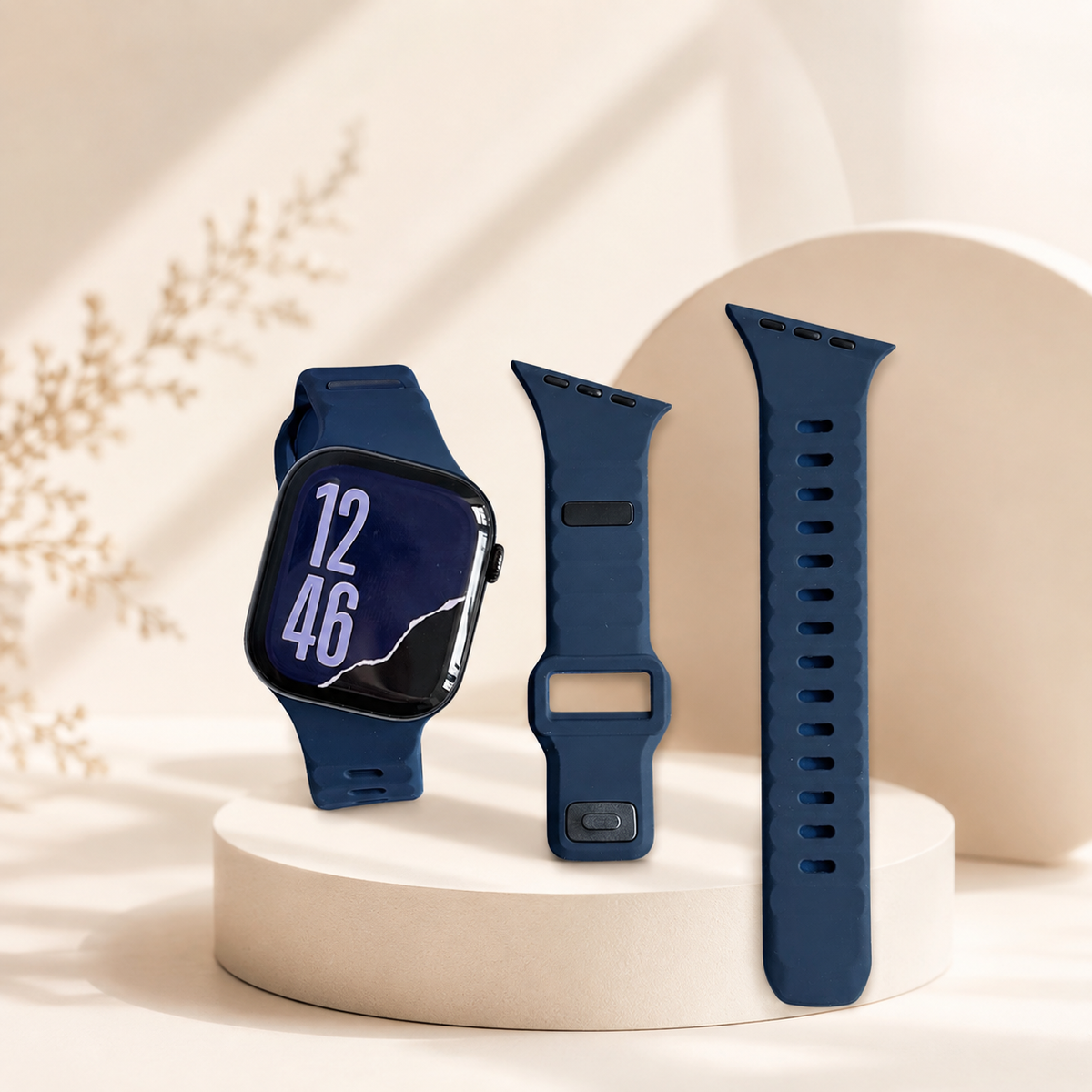 New Style Silicon Watch Band 44/45/46/49 mm (Navy Blue)