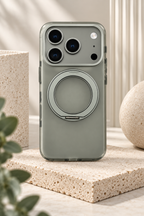 Rock Crystal Classic Rotating Series Case For iPhone 17 Pro Max /18 Pro Max (Grey) (Code:4977)