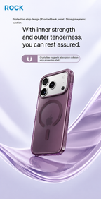 Rock Crystal Classic Series Case For iPhone 17 Pro Max /18 Pro Max (Dark Cherry) (Code:4982)