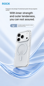 Rock Crystal Classic Series Case For iPhone 17 Pro Max /18 Pro Max (Grey) (Code:4983)