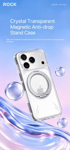 Rock Crystal Shell Rotating Series Case For iPhone 17 Pro Max /18 Pro Max (Grey) (Code:4995)