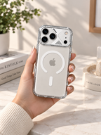 Transparent Metal Camera Cover MagSafe Case For iPhone 17 Pro Max / 18 Pro Max (Clear)