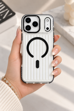Glossy Aurora Reflection MagSafe Case For iPhone 17 Pro Max / 18 Pro Max (Black)