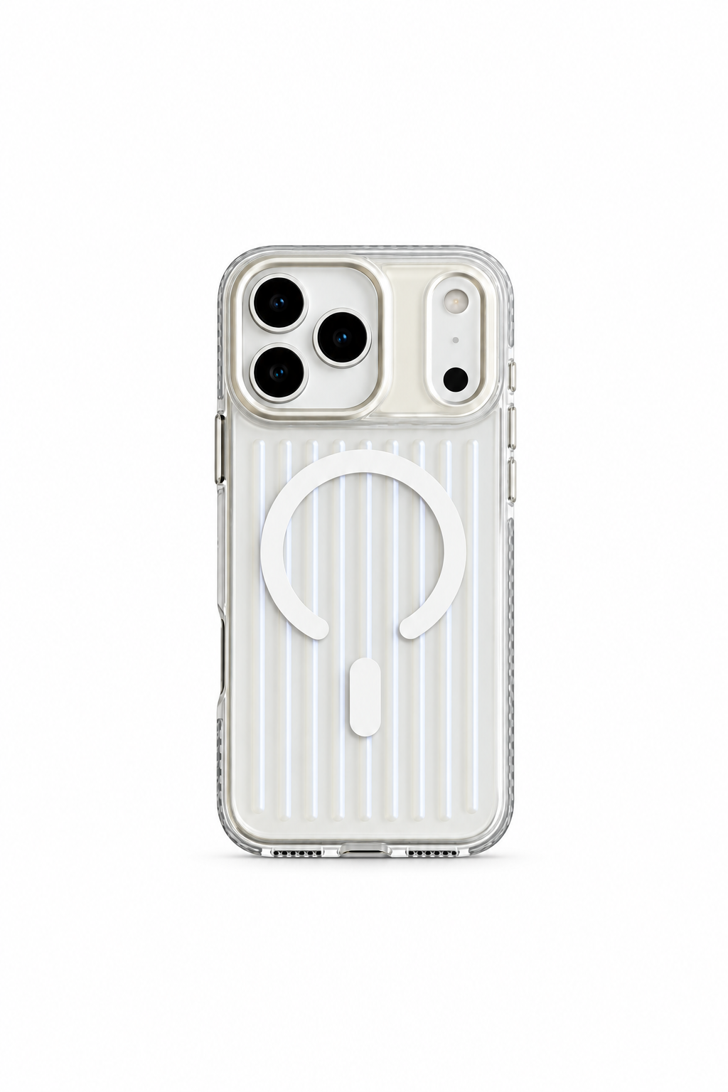 Glossy Aurora Reflection MagSafe Case for iPhone 17/18 Pro & Pro Max - iPhone 17 Pro Max / 18 Pro Max - Silver