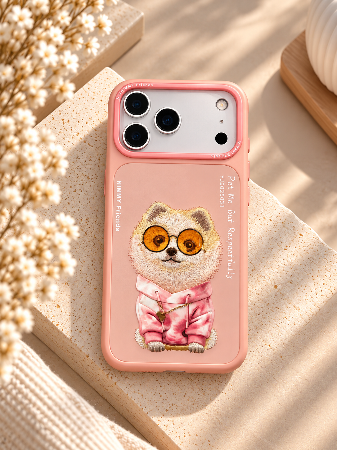 Nimmy Designer Case for iPhone 17/18 Pro & Pro Max - iPhone 17 Pro Max / 18 Pro Max - Pink Dog