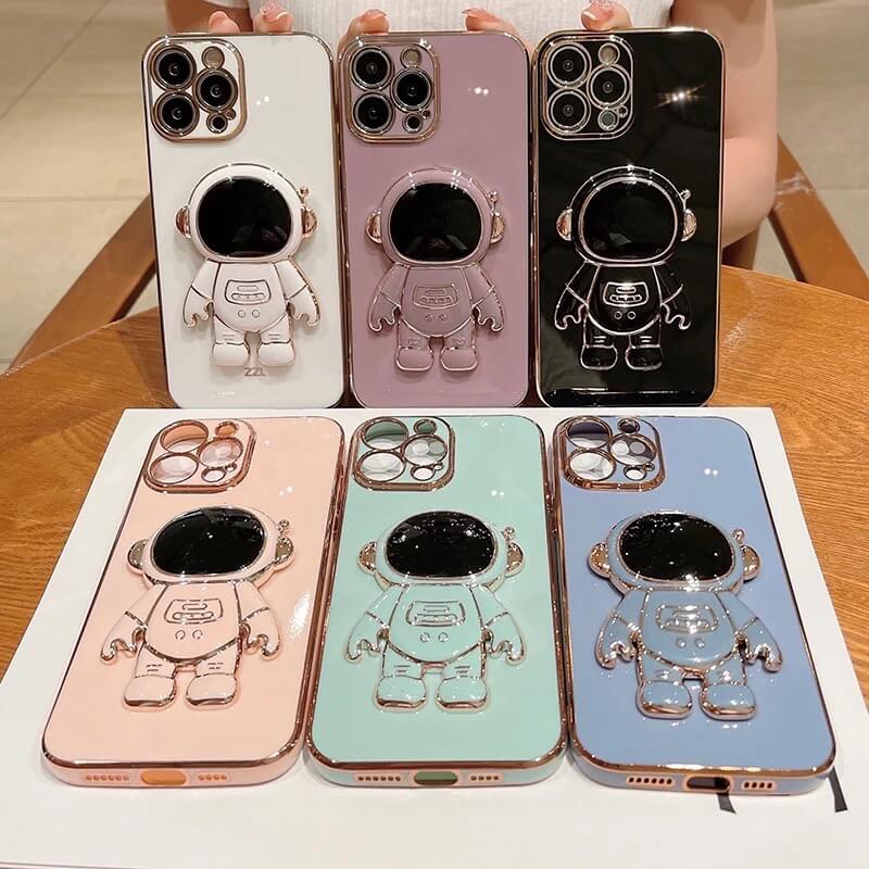 Astronaut Luxury 3D Phone Holder Soft Cases Mobile Case by CoverMeUp - Style 2