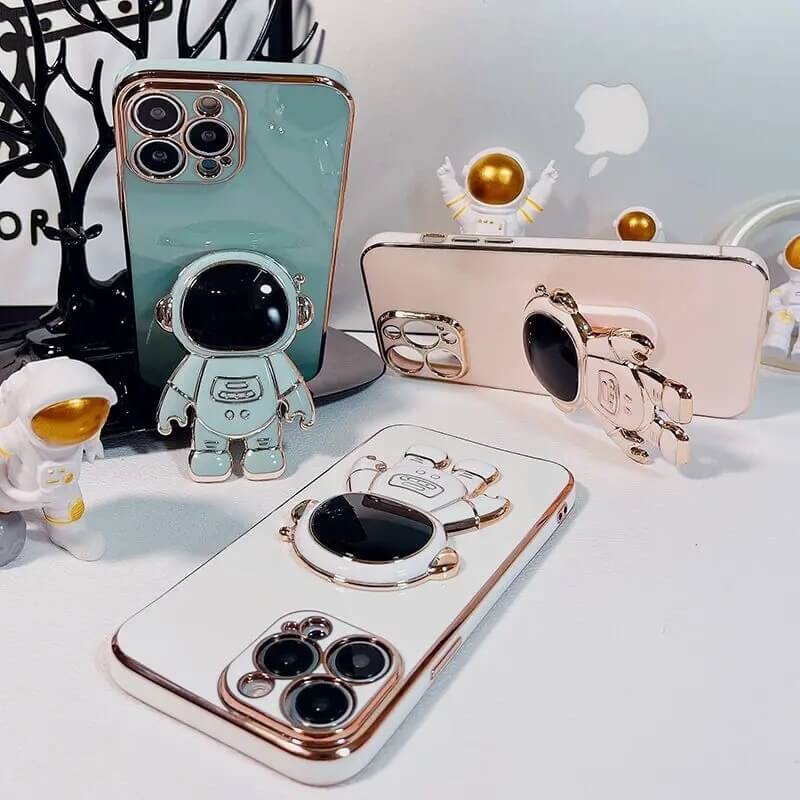 Astronaut Luxury 3D Phone Holder Soft Cases Mobile Case by CoverMeUp - Style 3