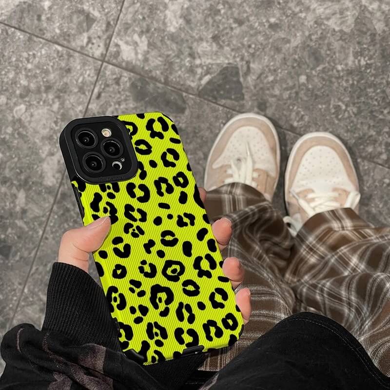 Yellow Leopard Stripe Textured Style Soft Cases Mobile Case by CoverMeUp - Style 6