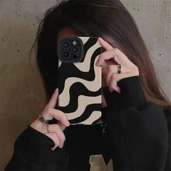 Zebra Samsung Black White Stripe Textured Soft Cases
