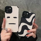 Zebra Samsung Black White Stripe Textured Soft Cases Mobile Case by CoverMeUp - Style 2