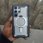 Samsung Galaxy S24 Ultra Plasma XTE Ruged Armor Case with MagSafe & Metal Kickstand - Ice Mobile Case by CoverMeUp - Style 9