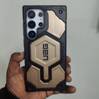 Samsung Galaxy S25 Ultra UAG Monarch Pro Carbon Protective Case with MagSafe - Gold Mobile Case by CoverMeUp - Style 3