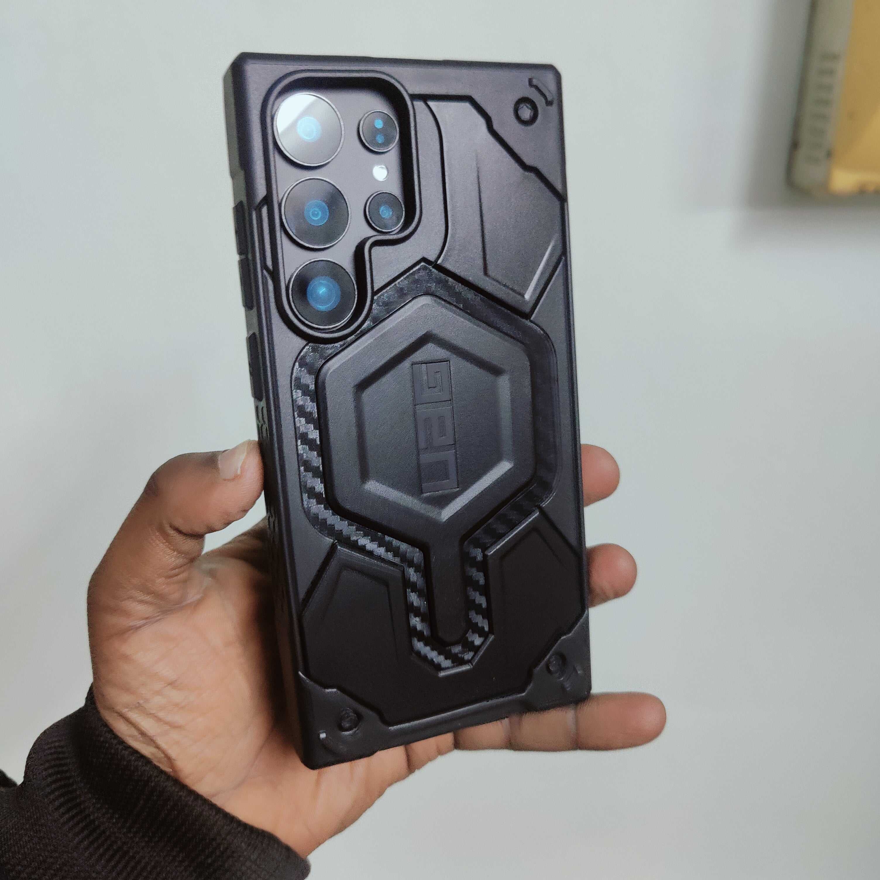 Samsung Galaxy S25 Ultra UAG Monarch Pro Carbon Protective Case with MagSafe - Black Mobile Case by CoverMeUp - Style 6