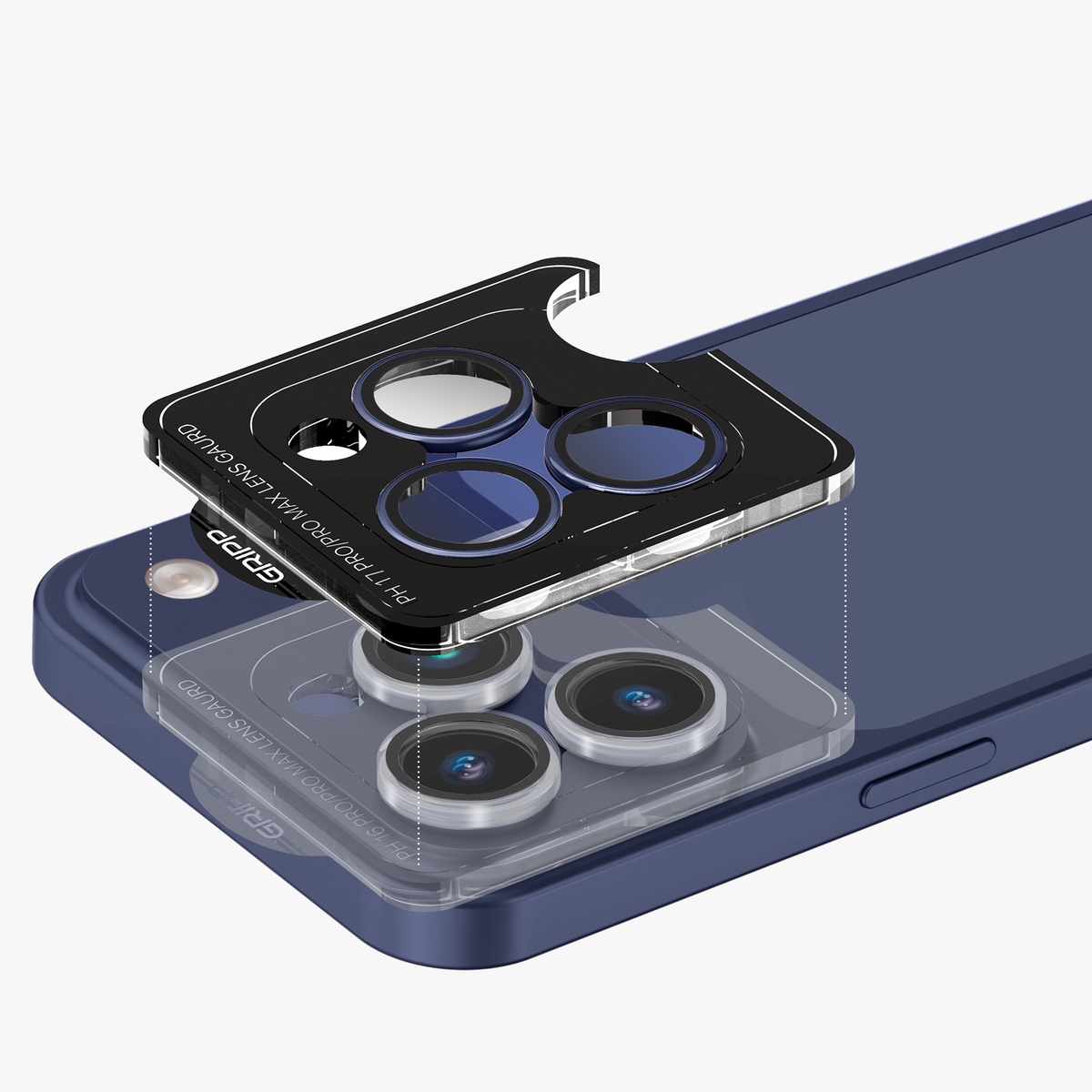GRIPP Focal Camera Lens Protector 3N1 Compatible with Apple iPhone 17 Pro - Blue