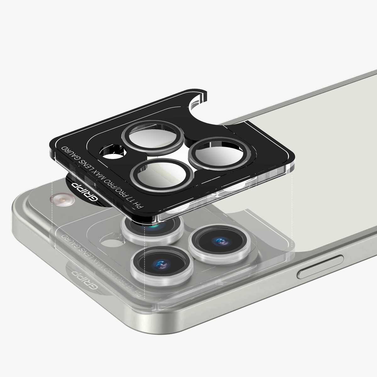 GRIPP Focal Camera Lens Protector 3N1 Compatible with Apple iPhone 17 Pro Max - Grey