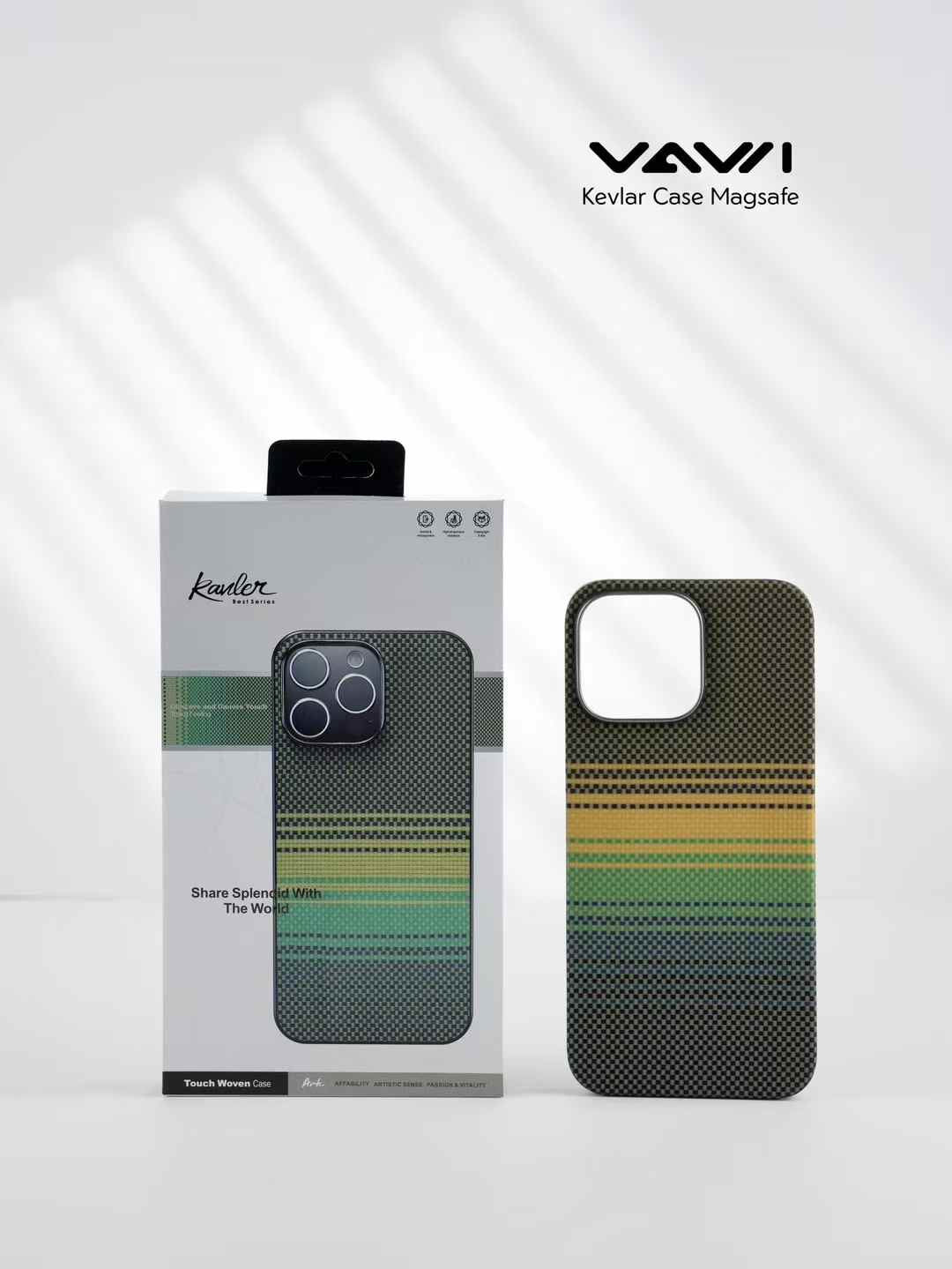 Protective Apple iPhone Back Cover - Genuine Kevlar Carbon Fibre Ultra Slim Case for iPhone 16 Pro (Green)