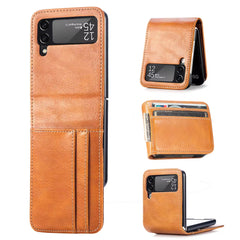 Premium Leather Wallet Wireless Charging Samsung Z Flip Case