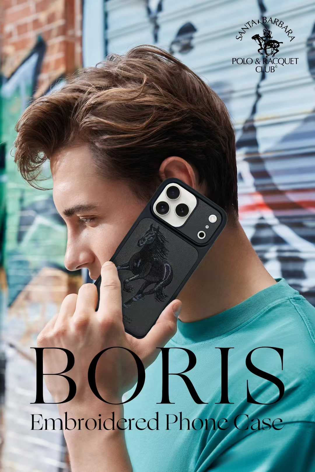 Santa Barbara Polo Raquet Club BORRIS Series for iPhone 17 Pro Max / 18 Pro Max (Black)