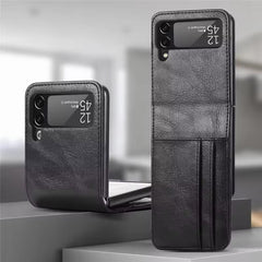 Premium Leather Wallet Wireless Charging Samsung Z Flip Case