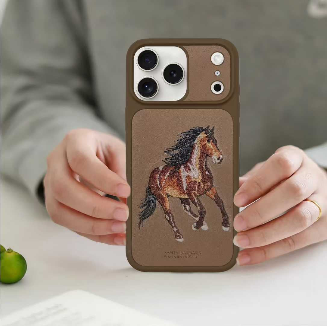 Protective Apple iPhone Back Cover - Santa Barbara Polo Raquet Club BORRIS Series for iPhone 17 Pro (Brown)