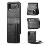 Premium Leather Wallet Wireless Charging Samsung Z Flip Case Mobile Case by CoverMeUp - Style 14