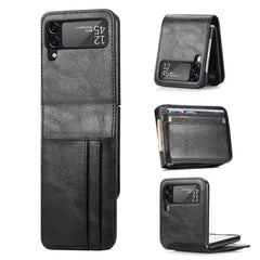 Premium Leather Wallet Wireless Charging Samsung Z Flip Case