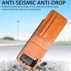 Premium Leather Wallet Wireless Charging Samsung Z Flip Case Mobile Case by CoverMeUp - Style 5