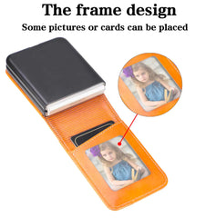 Premium Leather Wallet Wireless Charging Samsung Z Flip Case