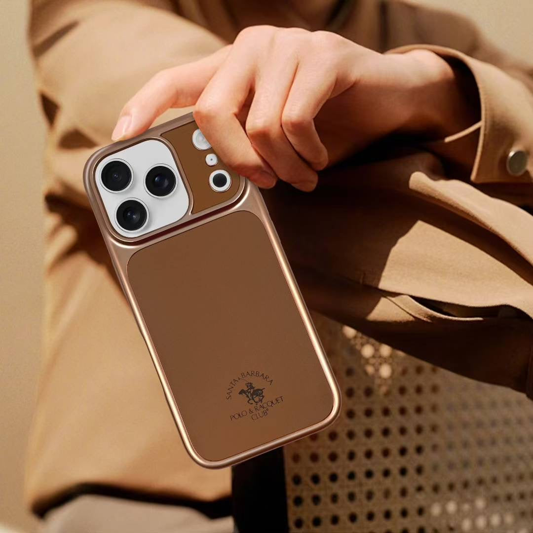 Protective Apple iPhone Back Cover - Santa Barbara Polo Raquet Club LUCAS Series for iPhone 17 Pro (Brown)