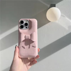 3D Aesthetic Bow Soap iPhone Hybrid Silicone Case
